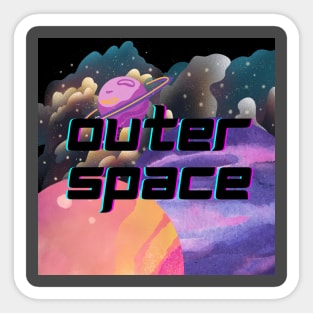 Outer Space! Deep reaches adventures! Apply now! Sticker